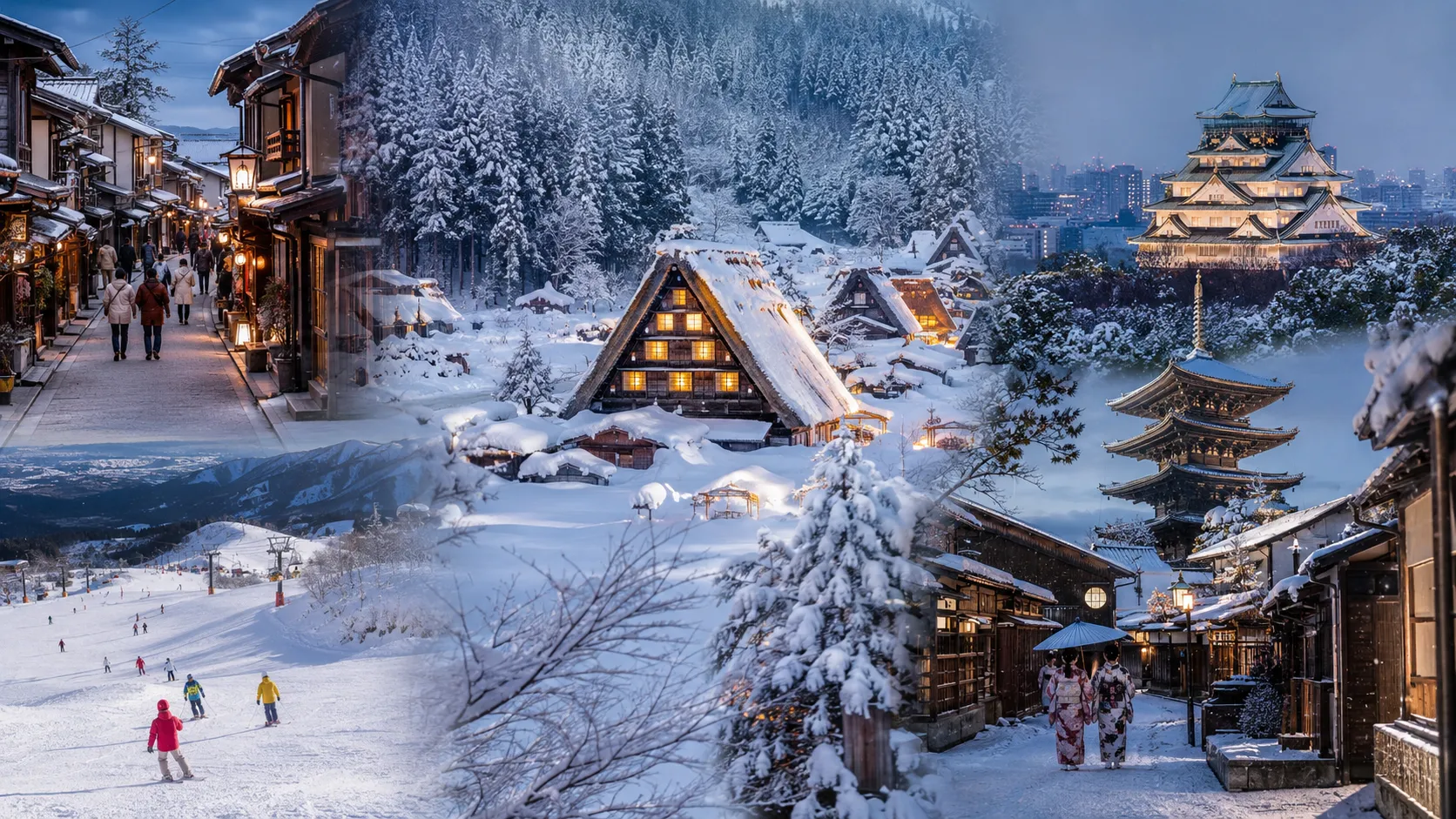 KHÁM PHÁ MÙA ĐÔNG NHẬT BẢN NAGOYA – SHIRAKAWAGO – HIDA TAKAYAMA – TAKASU SNOW PARK – KYOTO – OSAKA
