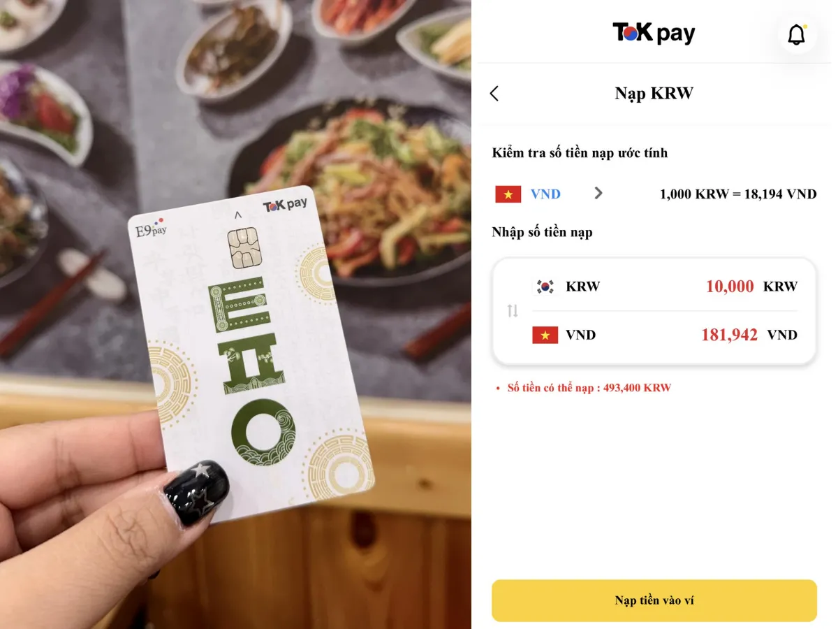 Tỉ giá chuyển đổi ví ToKpay ngày 02/05/2026.